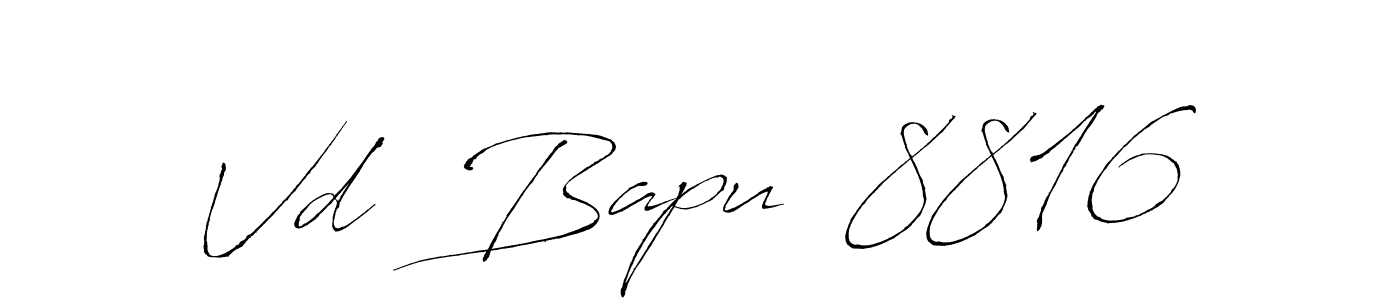 Similarly Antro_Vectra is the best handwritten signature design. Signature creator online .You can use it as an online autograph creator for name Vd  Bapu  8816. Vd  Bapu  8816 signature style 6 images and pictures png