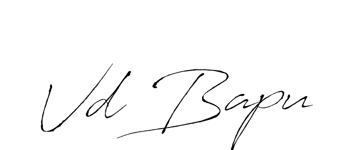 The best way (Antro_Vectra) to make a short signature is to pick only two or three words in your name. The name Vd Bapu include a total of six letters. For converting this name. Vd Bapu signature style 6 images and pictures png