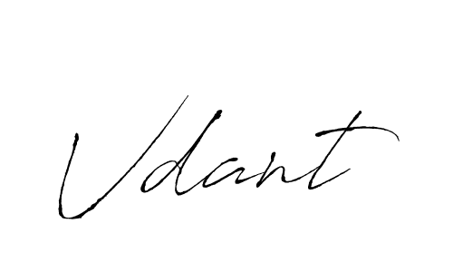Design your own signature with our free online signature maker. With this signature software, you can create a handwritten (Antro_Vectra) signature for name Vdant. Vdant signature style 6 images and pictures png