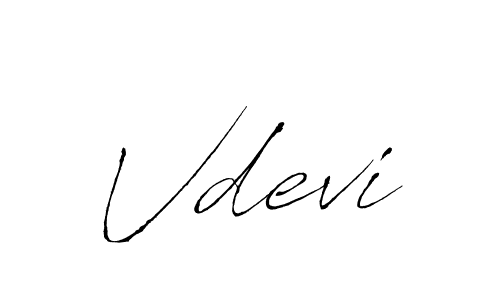 Create a beautiful signature design for name Vdevi. With this signature (Antro_Vectra) fonts, you can make a handwritten signature for free. Vdevi signature style 6 images and pictures png