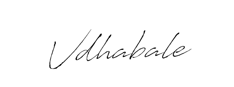 Design your own signature with our free online signature maker. With this signature software, you can create a handwritten (Antro_Vectra) signature for name Vdhabale. Vdhabale signature style 6 images and pictures png