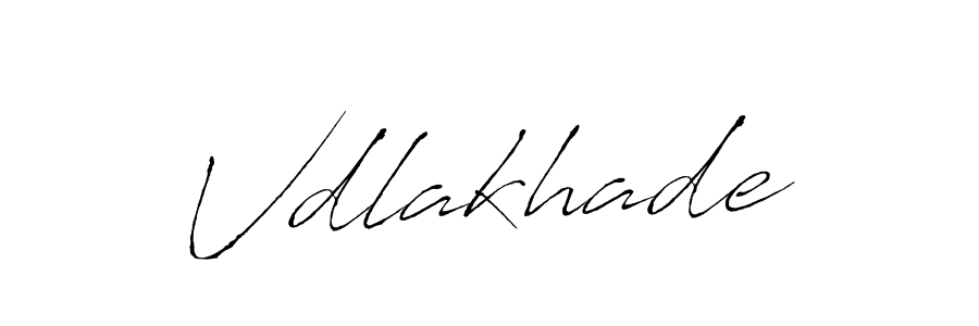 Design your own signature with our free online signature maker. With this signature software, you can create a handwritten (Antro_Vectra) signature for name Vdlakhade. Vdlakhade signature style 6 images and pictures png