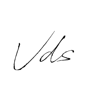 Make a beautiful signature design for name Vds. With this signature (Antro_Vectra) style, you can create a handwritten signature for free. Vds signature style 6 images and pictures png