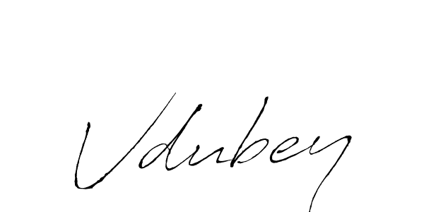 How to make Vdubey signature? Antro_Vectra is a professional autograph style. Create handwritten signature for Vdubey name. Vdubey signature style 6 images and pictures png