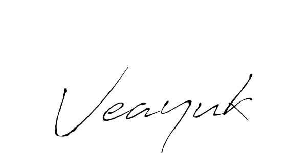 Design your own signature with our free online signature maker. With this signature software, you can create a handwritten (Antro_Vectra) signature for name Veayuk. Veayuk signature style 6 images and pictures png