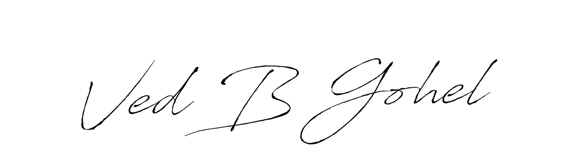 Design your own signature with our free online signature maker. With this signature software, you can create a handwritten (Antro_Vectra) signature for name Ved B Gohel. Ved B Gohel signature style 6 images and pictures png