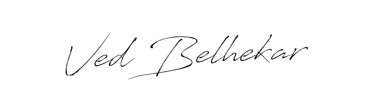 How to make Ved Belhekar signature? Antro_Vectra is a professional autograph style. Create handwritten signature for Ved Belhekar name. Ved Belhekar signature style 6 images and pictures png