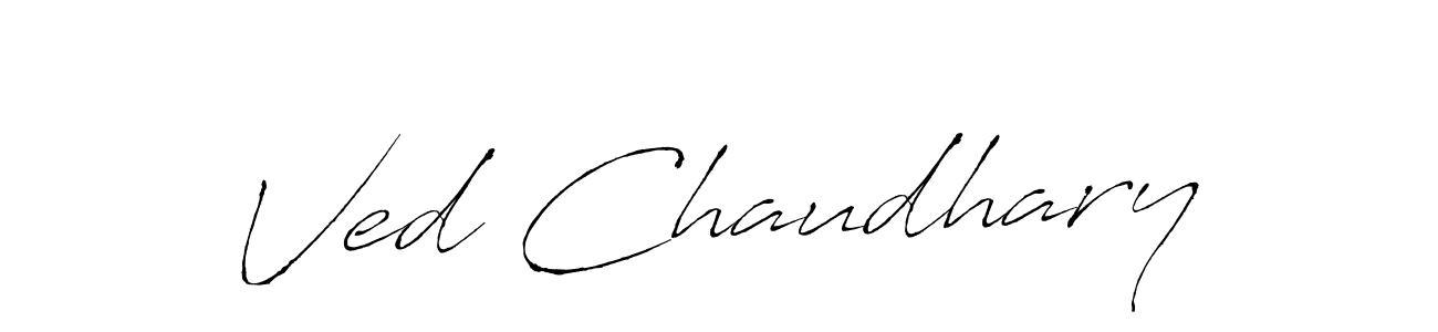 Ved Chaudhary stylish signature style. Best Handwritten Sign (Antro_Vectra) for my name. Handwritten Signature Collection Ideas for my name Ved Chaudhary. Ved Chaudhary signature style 6 images and pictures png