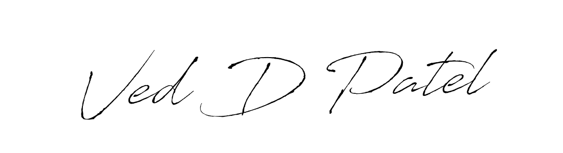 How to make Ved D Patel name signature. Use Antro_Vectra style for creating short signs online. This is the latest handwritten sign. Ved D Patel signature style 6 images and pictures png
