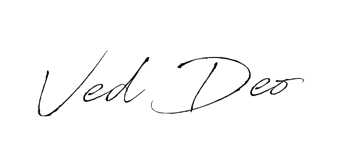 Make a beautiful signature design for name Ved Deo. With this signature (Antro_Vectra) style, you can create a handwritten signature for free. Ved Deo signature style 6 images and pictures png