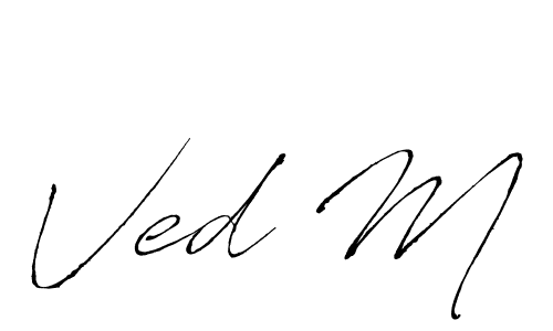 How to make Ved M signature? Antro_Vectra is a professional autograph style. Create handwritten signature for Ved M name. Ved M signature style 6 images and pictures png