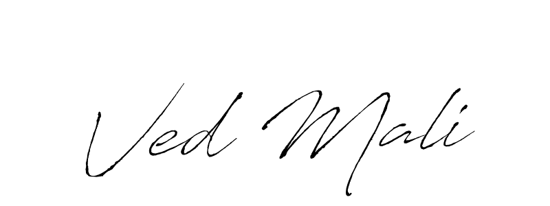 if you are searching for the best signature style for your name Ved Mali. so please give up your signature search. here we have designed multiple signature styles  using Antro_Vectra. Ved Mali signature style 6 images and pictures png
