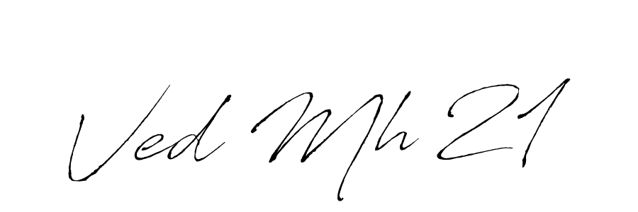 Make a beautiful signature design for name Ved Mh 21. With this signature (Antro_Vectra) style, you can create a handwritten signature for free. Ved Mh 21 signature style 6 images and pictures png