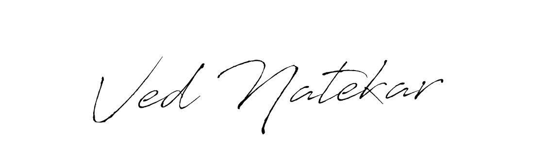 Make a beautiful signature design for name Ved Natekar. With this signature (Antro_Vectra) style, you can create a handwritten signature for free. Ved Natekar signature style 6 images and pictures png