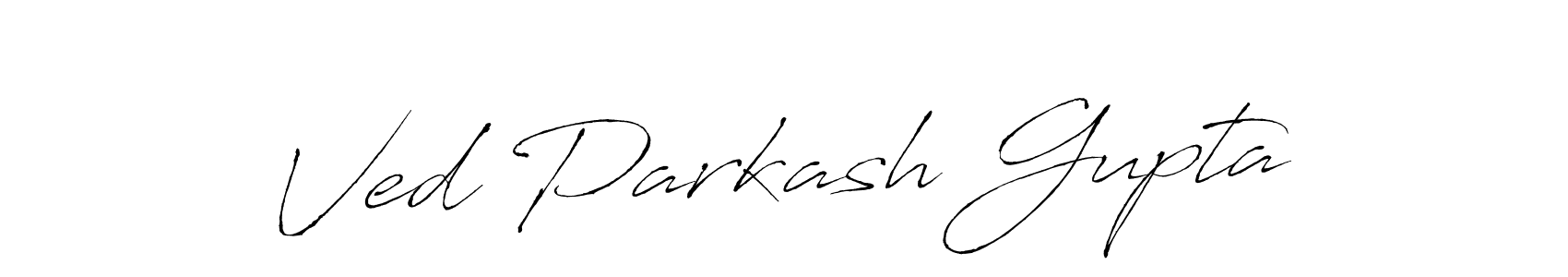 Make a beautiful signature design for name Ved Parkash Gupta. With this signature (Antro_Vectra) style, you can create a handwritten signature for free. Ved Parkash Gupta signature style 6 images and pictures png