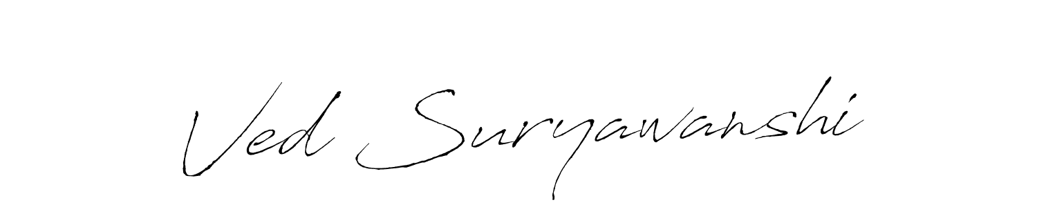Create a beautiful signature design for name Ved Suryawanshi. With this signature (Antro_Vectra) fonts, you can make a handwritten signature for free. Ved Suryawanshi signature style 6 images and pictures png