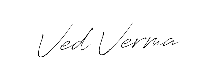 Ved Verma stylish signature style. Best Handwritten Sign (Antro_Vectra) for my name. Handwritten Signature Collection Ideas for my name Ved Verma. Ved Verma signature style 6 images and pictures png