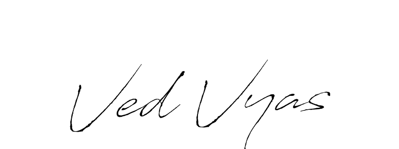 Create a beautiful signature design for name Ved Vyas. With this signature (Antro_Vectra) fonts, you can make a handwritten signature for free. Ved Vyas signature style 6 images and pictures png