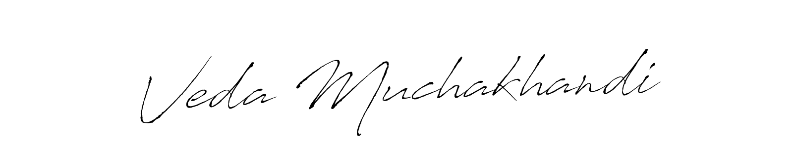 Also we have Veda Muchakhandi name is the best signature style. Create professional handwritten signature collection using Antro_Vectra autograph style. Veda Muchakhandi signature style 6 images and pictures png