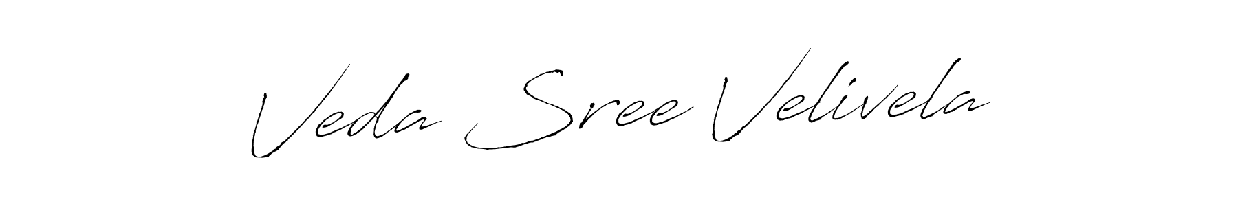 Create a beautiful signature design for name Veda Sree Velivela. With this signature (Antro_Vectra) fonts, you can make a handwritten signature for free. Veda Sree Velivela signature style 6 images and pictures png