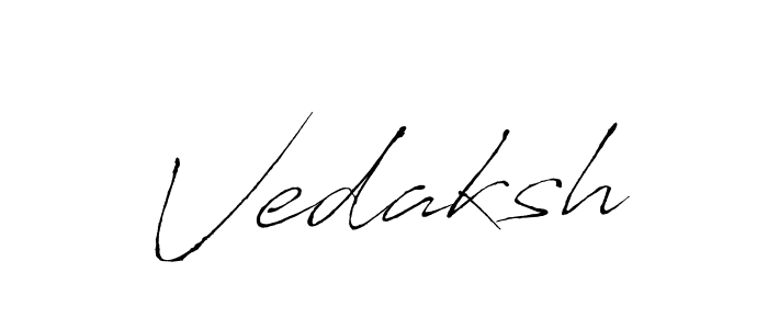 Design your own signature with our free online signature maker. With this signature software, you can create a handwritten (Antro_Vectra) signature for name Vedaksh. Vedaksh signature style 6 images and pictures png