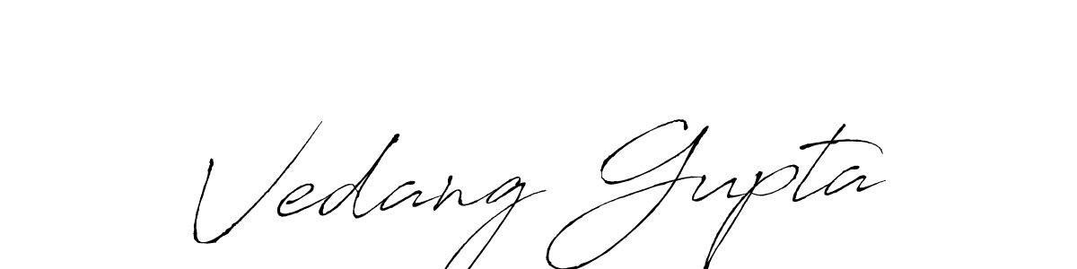 The best way (Antro_Vectra) to make a short signature is to pick only two or three words in your name. The name Vedang Gupta include a total of six letters. For converting this name. Vedang Gupta signature style 6 images and pictures png
