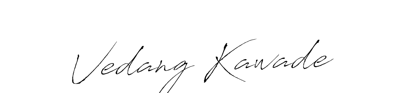 The best way (Antro_Vectra) to make a short signature is to pick only two or three words in your name. The name Vedang Kawade include a total of six letters. For converting this name. Vedang Kawade signature style 6 images and pictures png