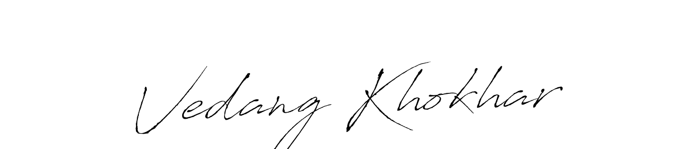 You can use this online signature creator to create a handwritten signature for the name Vedang Khokhar. This is the best online autograph maker. Vedang Khokhar signature style 6 images and pictures png