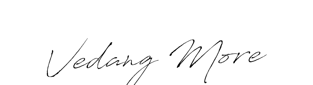 Vedang More stylish signature style. Best Handwritten Sign (Antro_Vectra) for my name. Handwritten Signature Collection Ideas for my name Vedang More. Vedang More signature style 6 images and pictures png