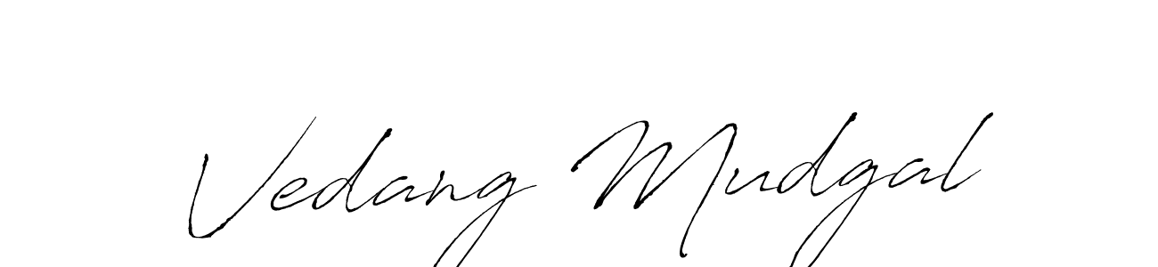 Also we have Vedang Mudgal name is the best signature style. Create professional handwritten signature collection using Antro_Vectra autograph style. Vedang Mudgal signature style 6 images and pictures png