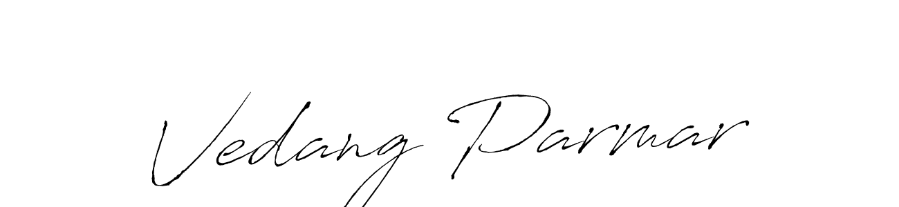 Also You can easily find your signature by using the search form. We will create Vedang Parmar name handwritten signature images for you free of cost using Antro_Vectra sign style. Vedang Parmar signature style 6 images and pictures png