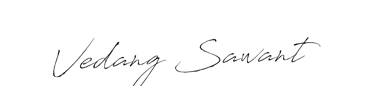 How to make Vedang Sawant name signature. Use Antro_Vectra style for creating short signs online. This is the latest handwritten sign. Vedang Sawant signature style 6 images and pictures png