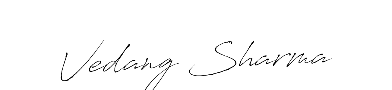 Use a signature maker to create a handwritten signature online. With this signature software, you can design (Antro_Vectra) your own signature for name Vedang Sharma. Vedang Sharma signature style 6 images and pictures png