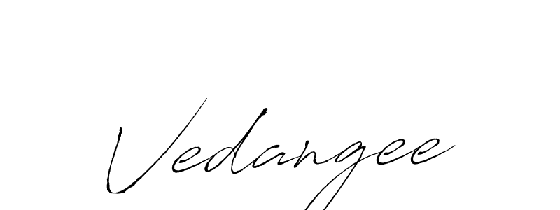 How to make Vedangee signature? Antro_Vectra is a professional autograph style. Create handwritten signature for Vedangee name. Vedangee signature style 6 images and pictures png