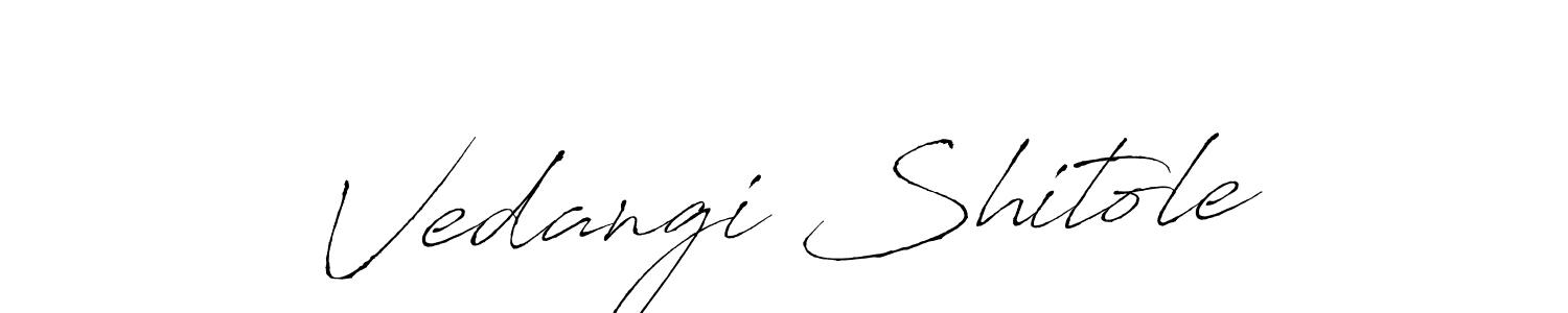 How to make Vedangi Shitole signature? Antro_Vectra is a professional autograph style. Create handwritten signature for Vedangi Shitole name. Vedangi Shitole signature style 6 images and pictures png