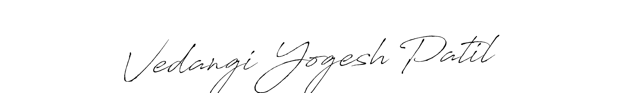 How to make Vedangi Yogesh Patil signature? Antro_Vectra is a professional autograph style. Create handwritten signature for Vedangi Yogesh Patil name. Vedangi Yogesh Patil signature style 6 images and pictures png