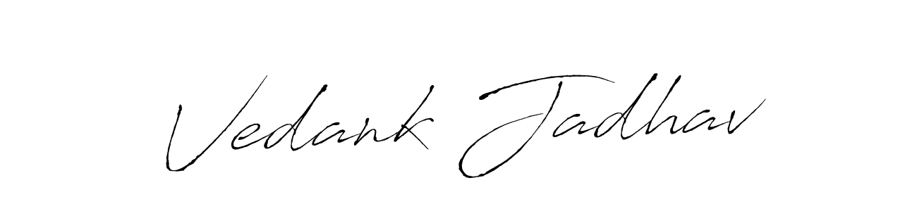 You can use this online signature creator to create a handwritten signature for the name Vedank Jadhav. This is the best online autograph maker. Vedank Jadhav signature style 6 images and pictures png