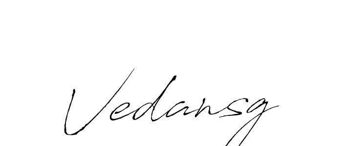 Create a beautiful signature design for name Vedansg. With this signature (Antro_Vectra) fonts, you can make a handwritten signature for free. Vedansg signature style 6 images and pictures png