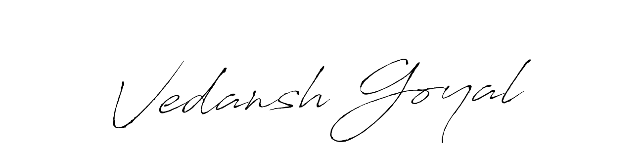 This is the best signature style for the Vedansh Goyal name. Also you like these signature font (Antro_Vectra). Mix name signature. Vedansh Goyal signature style 6 images and pictures png
