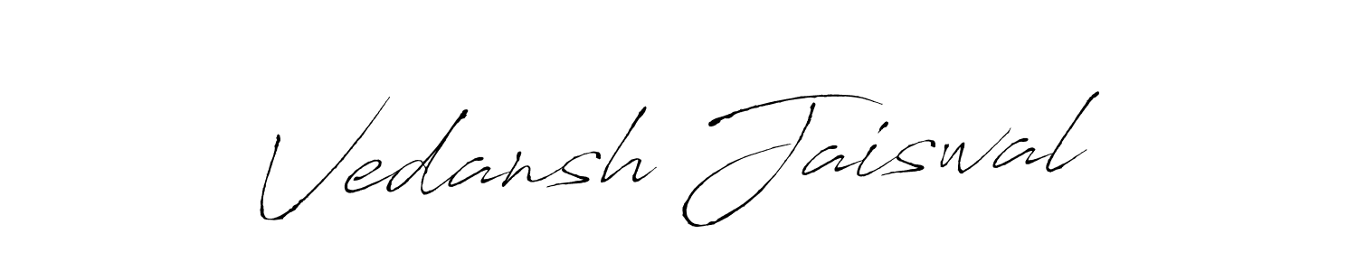 This is the best signature style for the Vedansh Jaiswal name. Also you like these signature font (Antro_Vectra). Mix name signature. Vedansh Jaiswal signature style 6 images and pictures png