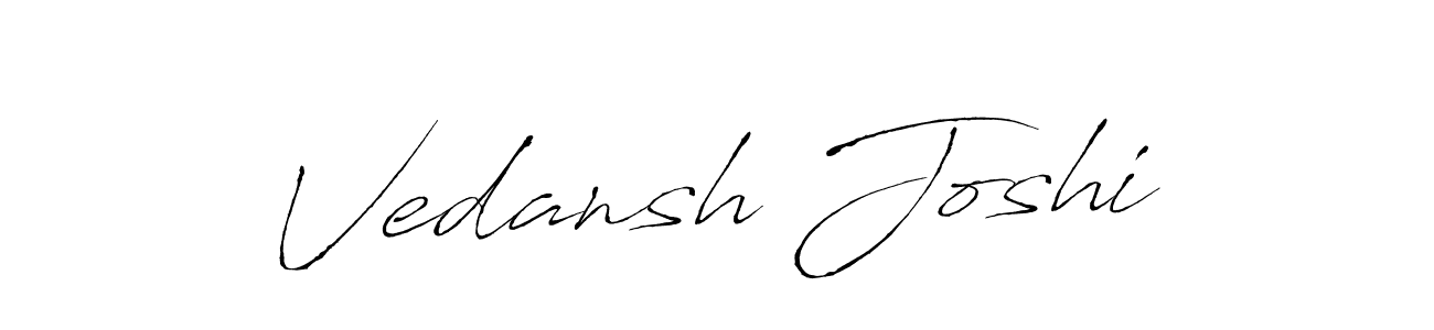 Design your own signature with our free online signature maker. With this signature software, you can create a handwritten (Antro_Vectra) signature for name Vedansh Joshi. Vedansh Joshi signature style 6 images and pictures png