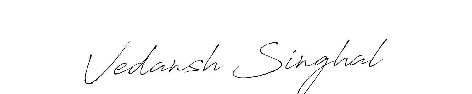 Use a signature maker to create a handwritten signature online. With this signature software, you can design (Antro_Vectra) your own signature for name Vedansh Singhal. Vedansh Singhal signature style 6 images and pictures png