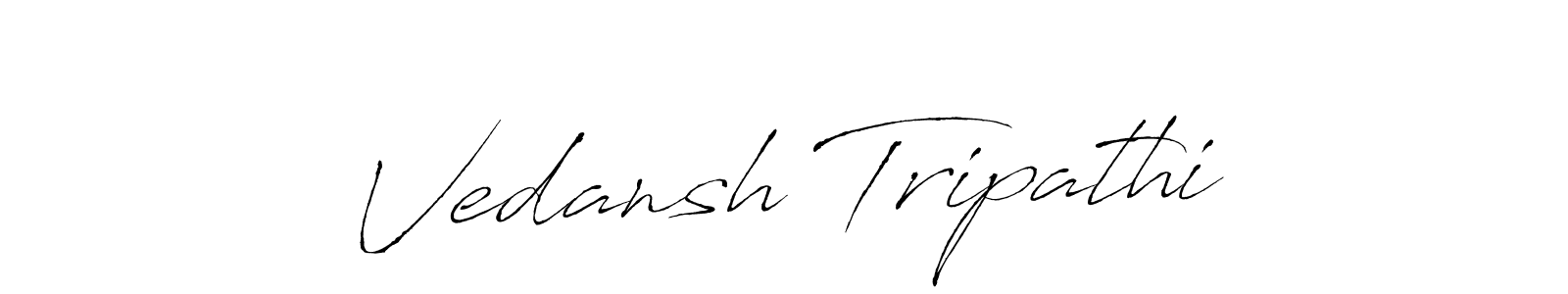 How to make Vedansh Tripathi name signature. Use Antro_Vectra style for creating short signs online. This is the latest handwritten sign. Vedansh Tripathi signature style 6 images and pictures png