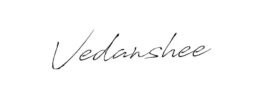 Design your own signature with our free online signature maker. With this signature software, you can create a handwritten (Antro_Vectra) signature for name Vedanshee. Vedanshee signature style 6 images and pictures png