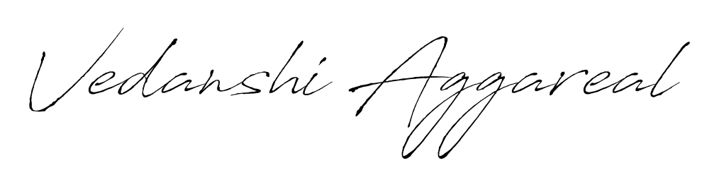 Upgrade your professional image with Vedanshi Aggareal signature created with Antro_Vectra font. Fast, free, and watermark-free download. Vedanshi Aggareal signature style 6 images and pictures png