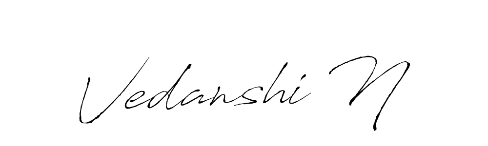 Make a beautiful signature design for name Vedanshi N. Use this online signature maker to create a handwritten signature for free. Vedanshi N signature style 6 images and pictures png
