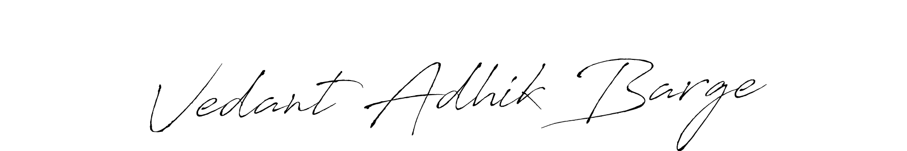 Use a signature maker to create a handwritten signature online. With this signature software, you can design (Antro_Vectra) your own signature for name Vedant Adhik Barge. Vedant Adhik Barge signature style 6 images and pictures png