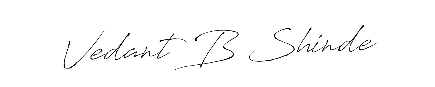 Create a beautiful signature design for name Vedant B Shinde. With this signature (Antro_Vectra) fonts, you can make a handwritten signature for free. Vedant B Shinde signature style 6 images and pictures png
