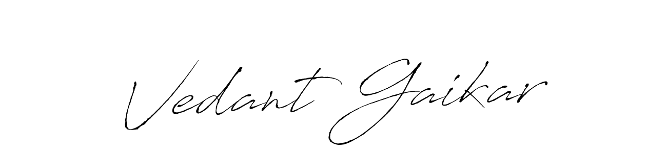 How to make Vedant Gaikar signature? Antro_Vectra is a professional autograph style. Create handwritten signature for Vedant Gaikar name. Vedant Gaikar signature style 6 images and pictures png