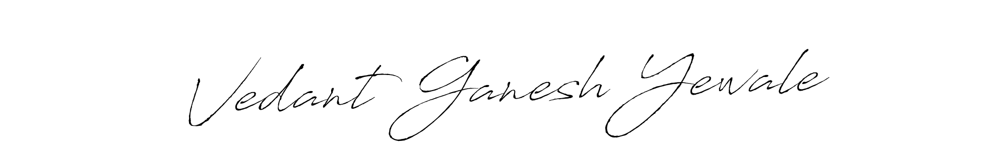 Antro_Vectra is a professional signature style that is perfect for those who want to add a touch of class to their signature. It is also a great choice for those who want to make their signature more unique. Get Vedant Ganesh Yewale name to fancy signature for free. Vedant Ganesh Yewale signature style 6 images and pictures png